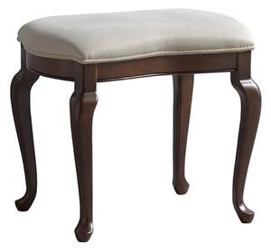 Taburet lemn masiv nuc Ambra, 57 × 42 × 52 cm