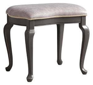 Taburet lemn masiv gri Ambra, 57 × 42 × 52 cm