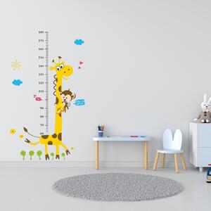 Autocolant de perete "Metru pentru copii - Girafa" 100x180 cm