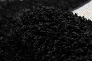 Covor, Traversa SOFFI shaggy 5cm negru - pentru bucătărie, hol și coridor