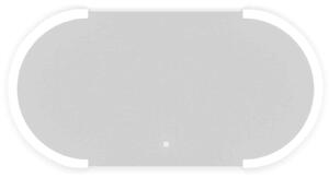 Oglindă lemn masiv cu iluminare LED si acționare touch 120x60cm