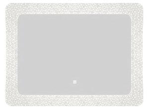Oglindă lemn masiv cu iluminare LED si acționare touch Efect Cristale 80x60cm