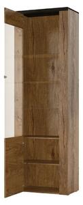 Camera de zi Austin E118Lefkas stejar, Stejar inchis, Părți separate, Cu componente suplimentare, PAL laminat, Sticlă, 206x37cm