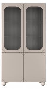 Vitrină Sonatia II 100 cm cu două uși pentru camera de zi - cașmir