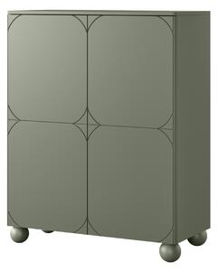 Dulap Sonatia II 120 cm cu două uși cu două sertare ascunse - olive