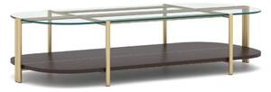 Masuta lemn masiv de Cafea Marquesa, 155 × 35 × 75 cm