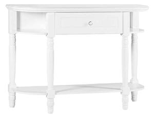 Consola lemn masiv alb Elizabeth, 120 × 43 × 80 cm