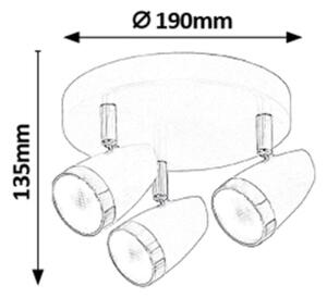 Rabalux 6514 - LED Lampa spot KAREN 3xLED/4W/230V