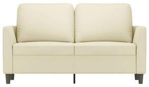 Canapea cu 2 locuri, crem, 120 cm, piele ecologică
