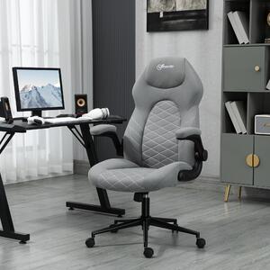 Scaun de birou ergonomic Vinsetto, înălțime reglabilă, 65.5x69.5x112-122 cm, Gri deschis