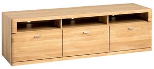 Comodă TV lemn masiv Teramo Stejar, 181.2 × 48 × 52.8 cm