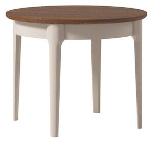 Masă lemn masiv nuc Cafea Napoli Ø72cm Crem/