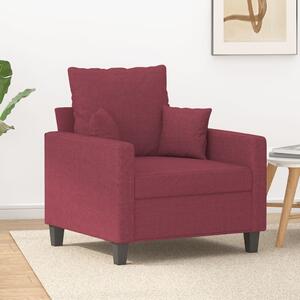 Fotoliu canapea, roșu vin, 60 cm, material textil