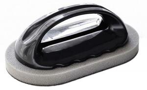 Burete vase cu maner, 14 x 8 x 1,2cm, negru/gri