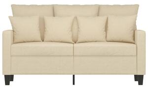 Canapea cu 2 locuri, crem, 120 cm, material textil