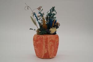 Ghiveci decorativ cu flori artificiale, homs seria A620,17x5.5x9 cm,30338