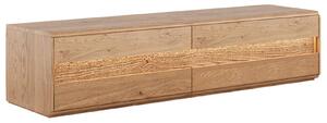 Comodă TV stejar masiv Dominic, 184 × 44 × 48 cm
