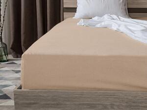 Cearsaf Jersey svetle hnede 200 x 200 cm