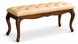 Băncuță lemn masiv nuc Briston, 110 × 45 × 50 cm