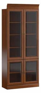 Corp lemn masiv Bibliotecă Bennett 4 4 Uși Vitrină L 100 4cm
