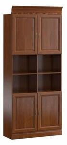 Corp lemn masiv Bibliotecă Bennett 5 4 Nișe 4 Uși Închise L 100 4cm
