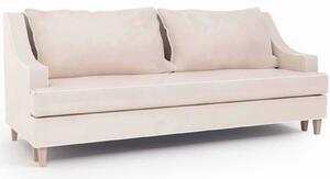 Canapea lemn masiv crem Extensibilă Elizabeth 225x94cm