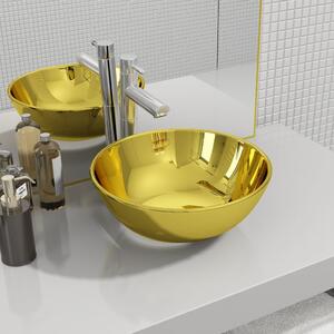 Chiuvetă de baie, auriu, 28 x 10 cm, ceramică