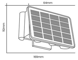 LED lampă solară de perete ALF LED/4W/1300 mAh 3000K IP54 negru