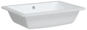 Chiuvetă de baie, alb, 55,5x40x18,5 cm, pătrată, ceramică