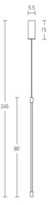 Lustră LED pe cablu LED/12W/230V auriu Zambelis 20122