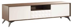 Comodă TV lemn masiv nuc Zion Crem-, 166 × 43 × 46 cm