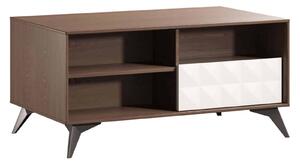 Comodă TV lemn masiv nuc Zion Crem-, 100 × 60 × 48 cm