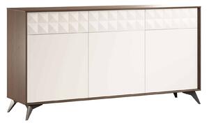 Bufet lemn masiv nuc Zion Crem-, 166 × 43 × 88 cm