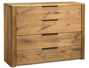 Comodă lemn masiv natur Siena Stejar 120 cm x 39 cm x 90 cm