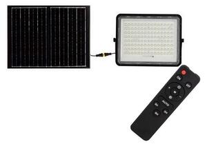 Proiector LED solar de exterior LED/20W/3,2V 6400K negru + telecomandă