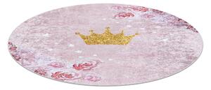 JUNIOR 51549.802 cerc covor lavabil coroană pentru copii anti-alunecare - roz
