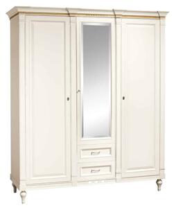 Dulap lemn masiv crem Provence -Natur, 186 × 64 × 210 cm