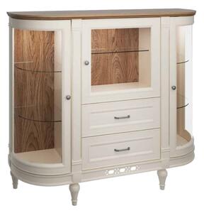 Bufet lemn masiv crem Provence -Natur, 134 × 40 × 117 cm