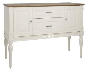 Consolă lemn masiv crem Provence -Natur, 131 × 43 × 92 cm