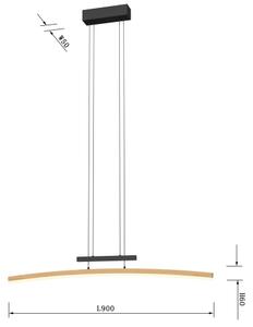 Lustră LED dimabilă pe cablu Wofi 7020-106 BOLOGNA LED/27W/230V