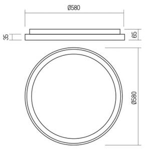 Plafonieră LED dimabilă Redo 01-2670 ICONIC LED/50W/230V d. 58 cm auriu