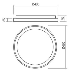 Plafonieră LED dimabilă Redo 01-2668 LED/40W/230V d. 48 cm negru
