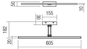 Aplică LED pentru tablouri LINEAR Redo 01-3462 LED/8W/230V 60,5 cm CRI 92 alb