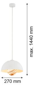 Lustră pe cablu Argon 8443 PIAVA 1xE14/7W/230V alb
