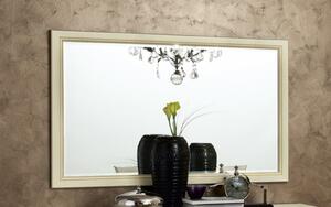 Oglindă lemn masiv crem Victoria 140x90cm Patinat