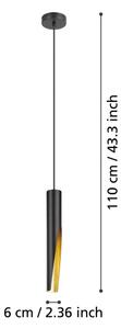 Lustră LED pe cablu Eglo 900872 BARBOTTO 1xGU10/4,5W/230V negru/auriu