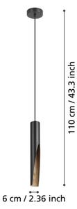 Eglo 900874 - Lampă suspendată LED BARBOTTO pe cablu 1xGU10/4,5W/230V negru/maro