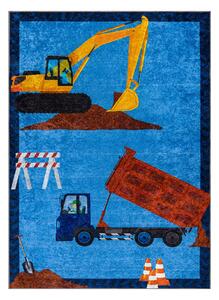 JUNIOR 51827.803 covor lavabil Camion, excavator pentru copii anti-alunecare - albastru