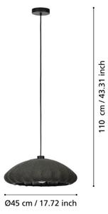 Lustră pe cablu Eglo 43961 BARLASTON 1xE27/40W/230V d. 45 cm