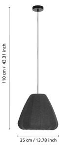 Lustră pe cablu Eglo 43973 BARLASTON 1xE27/40W/230V d. 35 cm